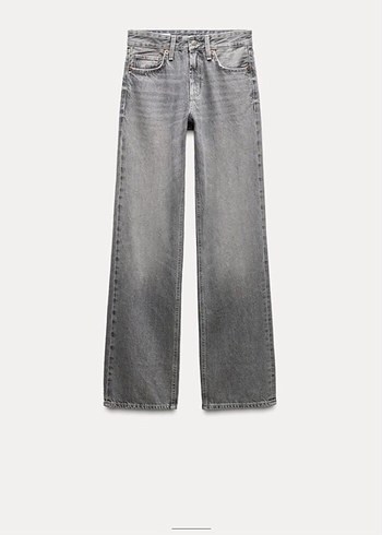 Zara Gri Normal Kesim Kadın Denim Pantolon