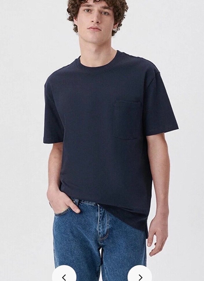 Lacivert Denim Erkek Tişört - Görsel 2