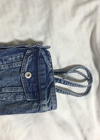 Karl lagerfeld Askılı Mavi Kot Ceket - Görsel 4