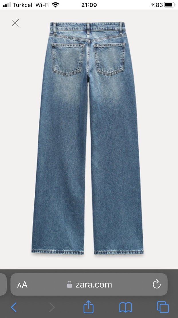 Kadın Mavi Regular Fit Midi Denim Pantolon - Görsel 2