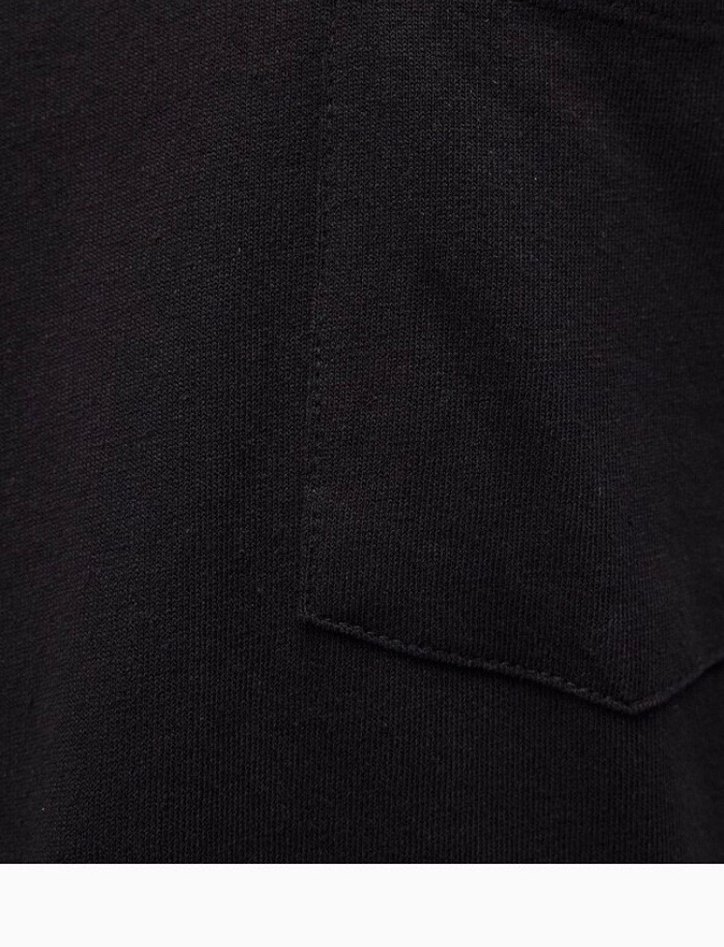 Erkek Siyah Denim Kısa Kollu Tişört - Görsel 4