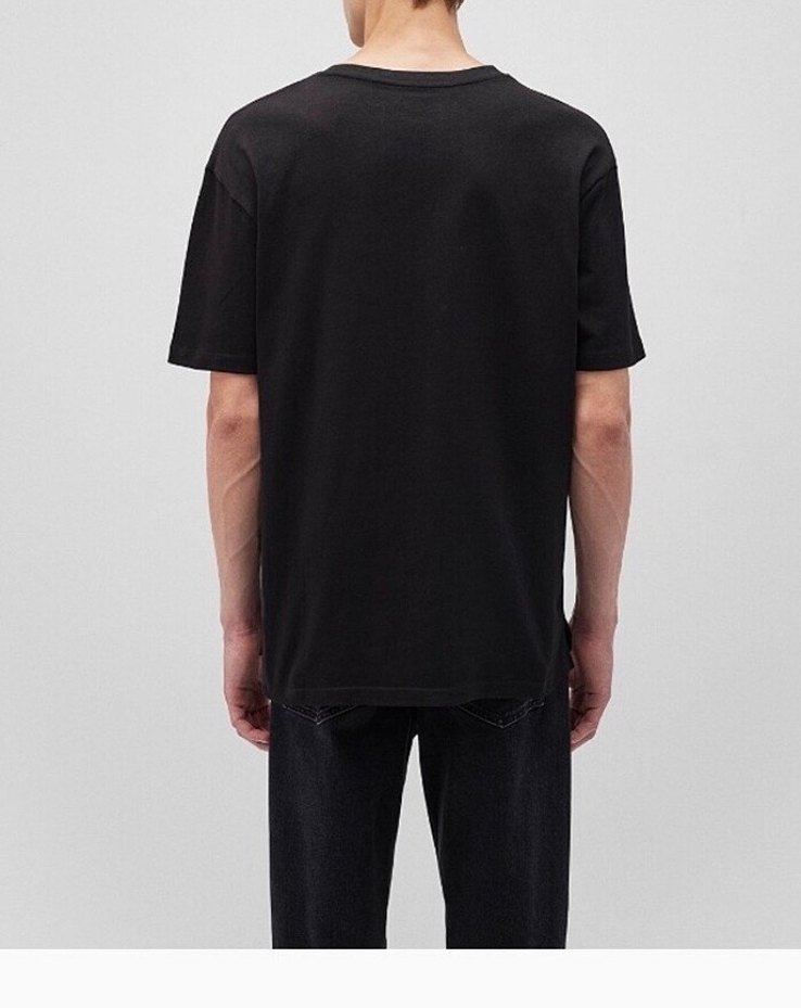 Erkek Siyah Denim Kısa Kollu Tişört - Görsel 2