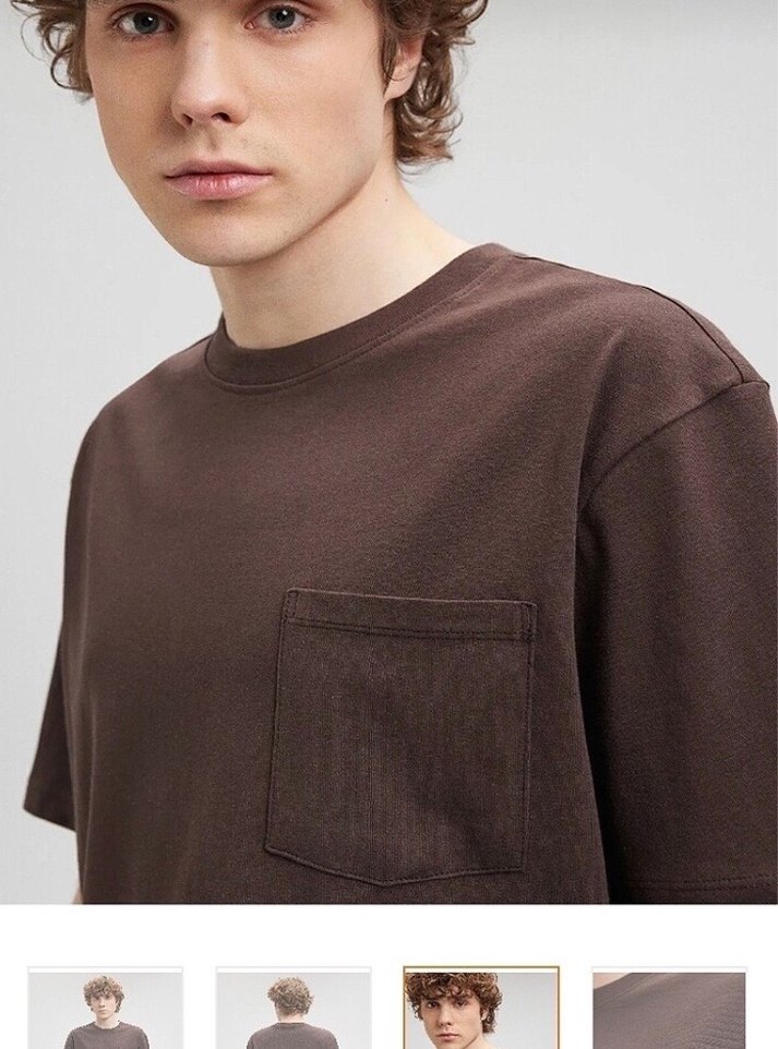 Mavi marka erkek Kahverengi tişort - Görsel 4