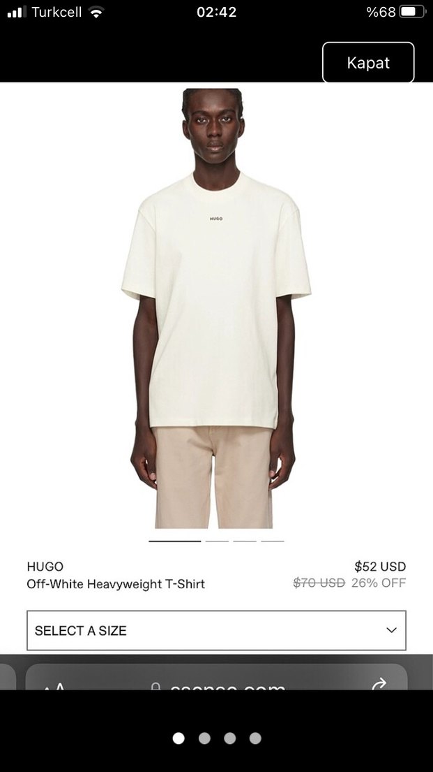 HUGO Siyah Erkek Tişört - Görsel 3