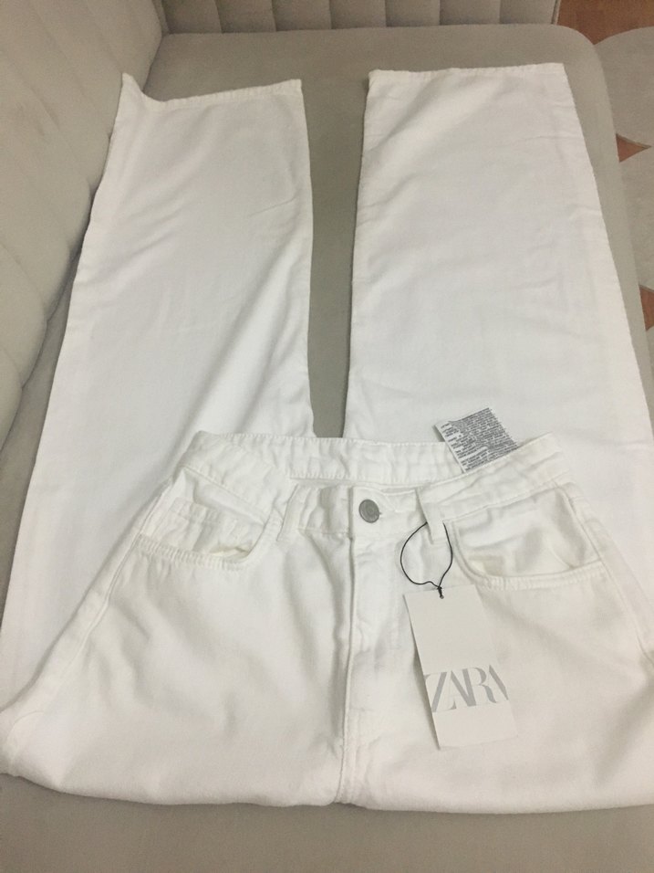 Zara beyaz pantolon - Görsel 2