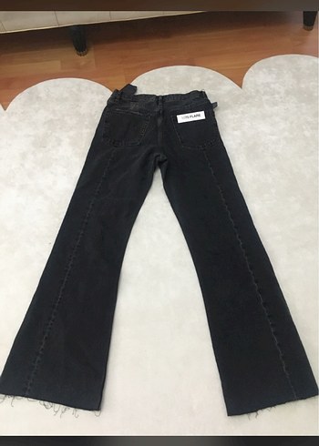 Zara antrasit renk Denim Bol Kesim jean - Görsel 2