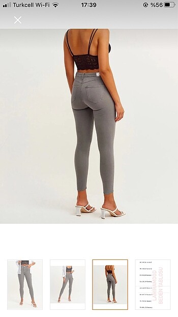 26 Beden Koyu gri skinny pantolon