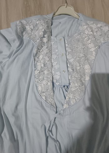 Gri Uzun Kollu V Yaka Hemşirelik Sabahlığı - Görsel 2