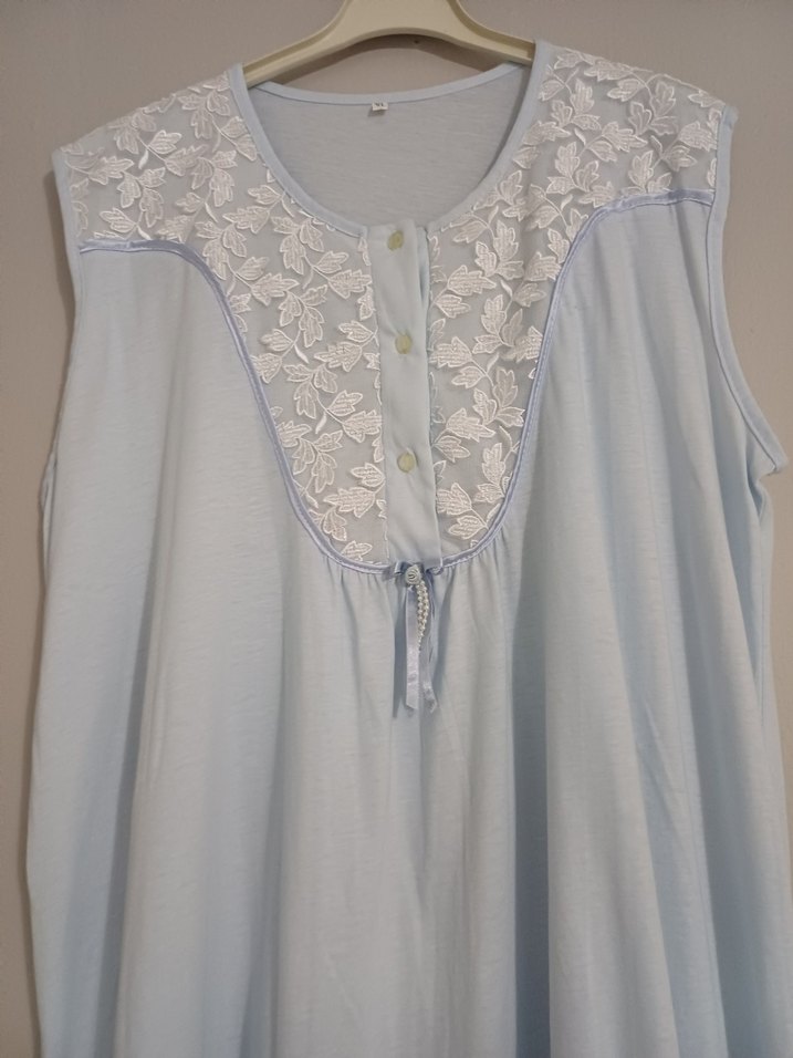 Gri Uzun Kollu V Yaka Hemşirelik Sabahlığı - Görsel 3