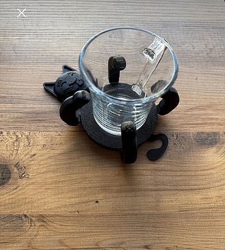 Kedili bardak altlığı - Görsel 4