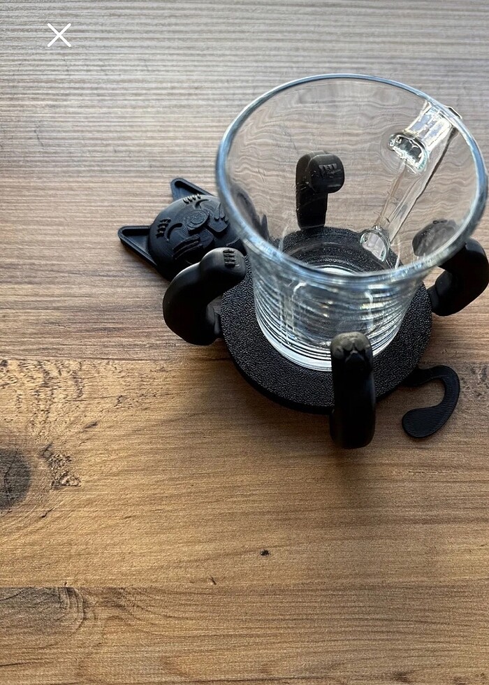 Kedili bardak altlığı - Görsel 4