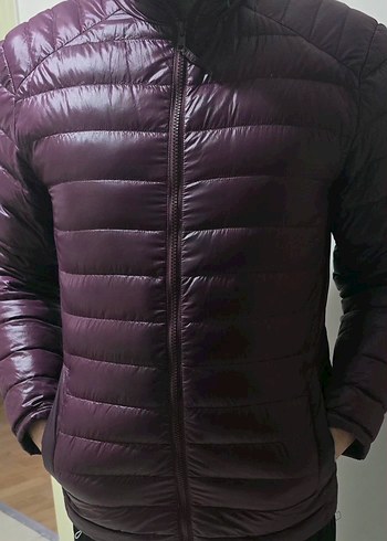 mavi erkek kazak tüyü mont - Görsel 8