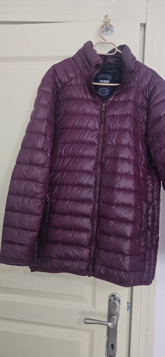 mavi erkek kazak tüyü mont - Görsel 4