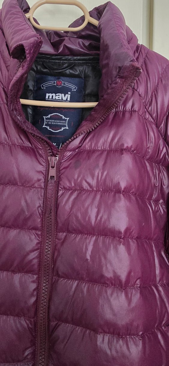 mavi erkek kazak tüyü mont - Görsel 5