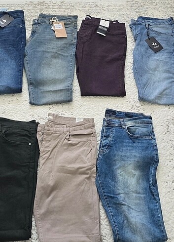 9 adet erkek jeans