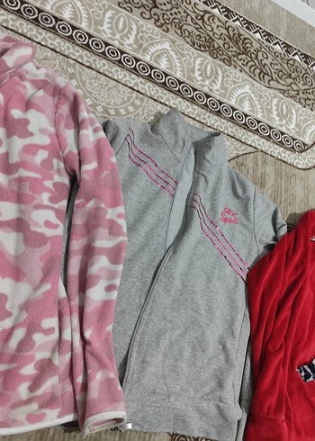 Gri Fermuarlı Kız Sweatshirt - Görsel 4