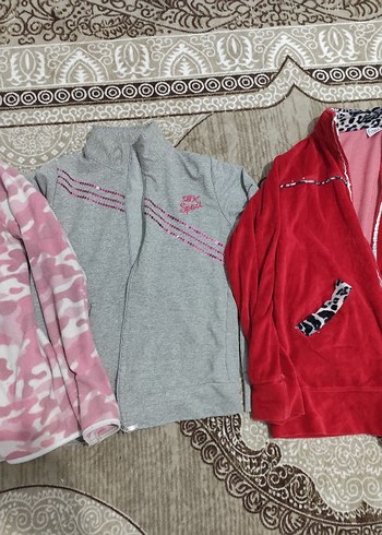 Gri Fermuarlı Kız Sweatshirt - Görsel 2