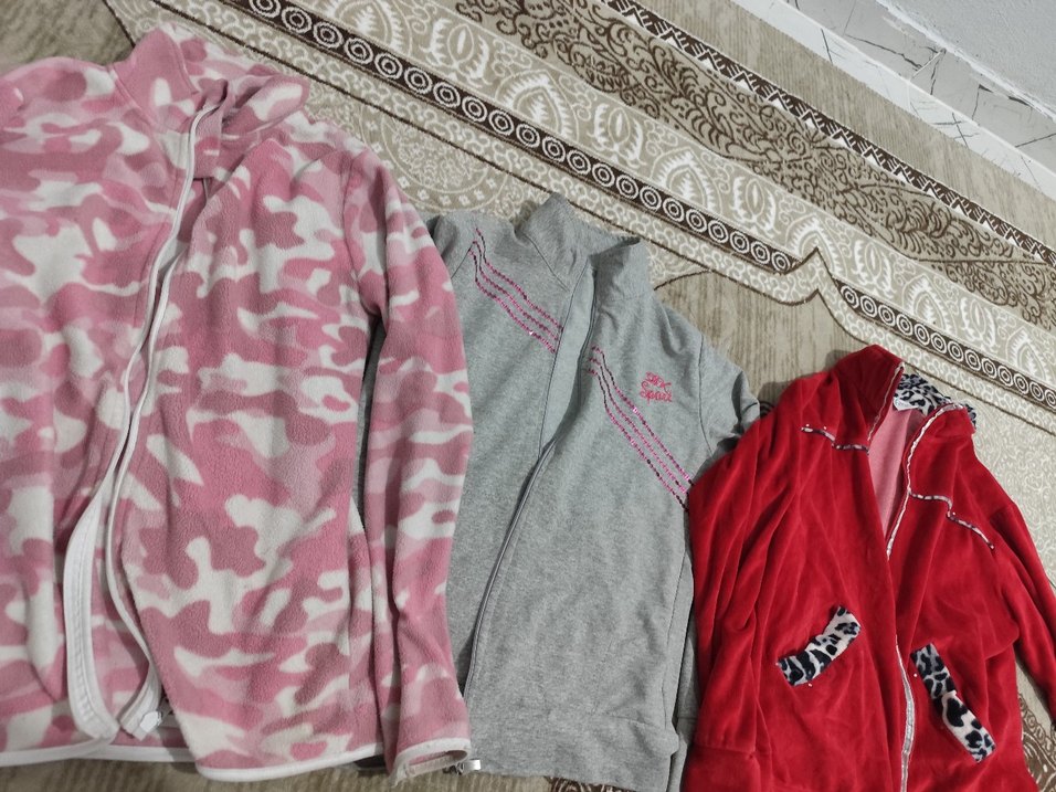 Gri Fermuarlı Kız Sweatshirt - Görsel 4