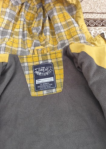 Sarı Kapüşonlu Erkek Çocuk Mont - Görsel 5