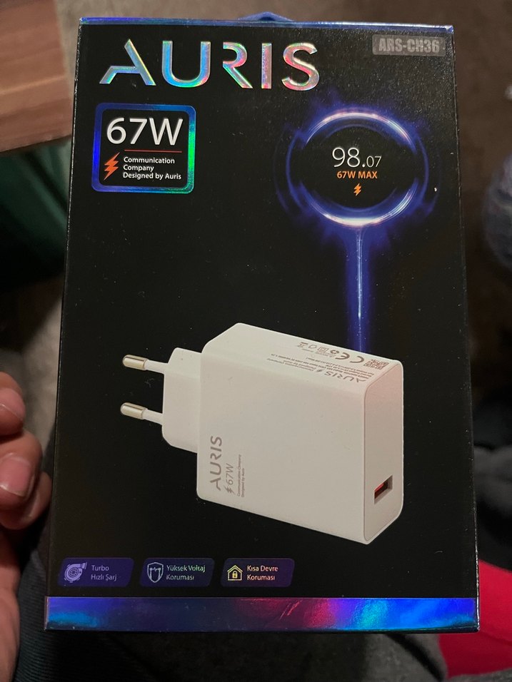 AURIS 67W Hızlı Beyaz Telefon Şarj Cihazı - Görsel 2