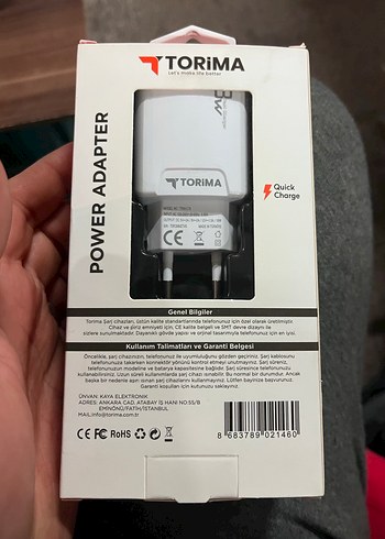 TORiMA 18W Hızlı Şarj USB Güç Adaptörü - Görsel 2