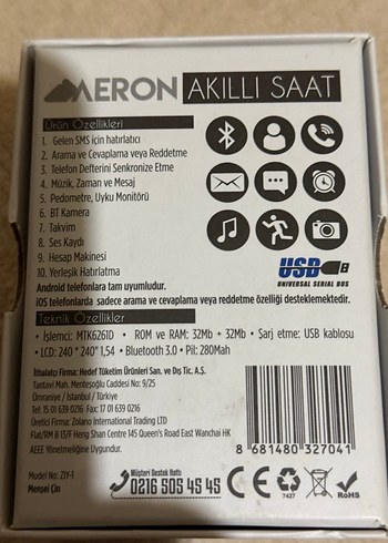 Aeron Siyah Akıllı Saat - Görsel 4