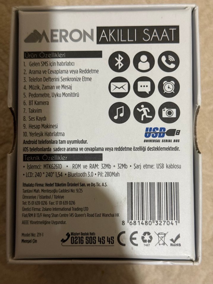 Aeron Siyah Akıllı Saat - Görsel 3