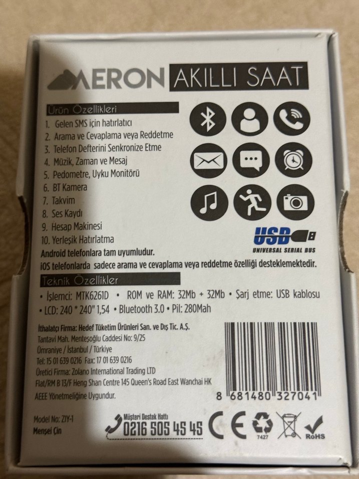 Aeron Siyah Akıllı Saat - Görsel 4