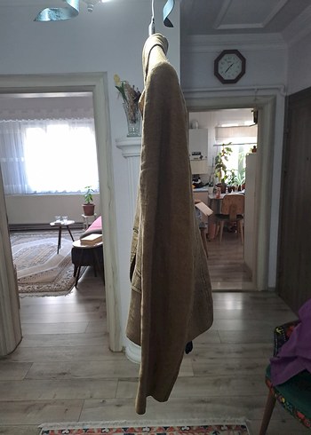 Düğmeli Keten Bej Nakışlı Kadın Blazer - Görsel 4