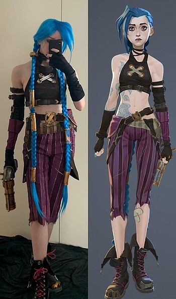 Jinx peruğu + aksesuar