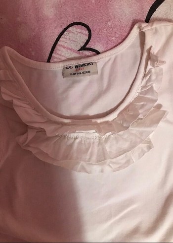 Kızlar için beyaz fırfırlı kolsuz keten yelek - Görsel 3