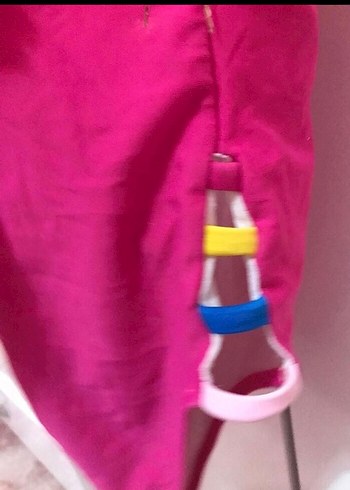 Pembe Askılı Bağlama Desenli Mayo - Görsel 3