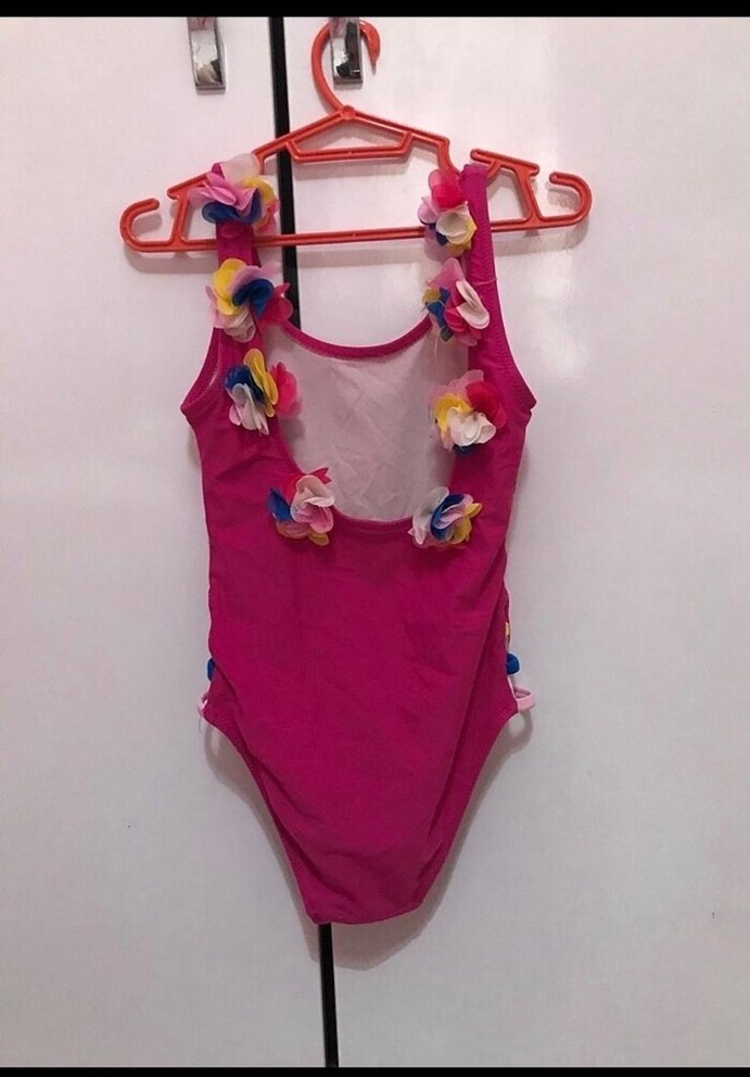 Pembe Askılı Bağlama Desenli Mayo - Görsel 2