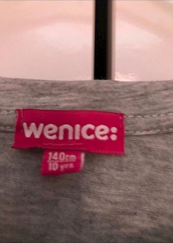 Kız Çocuk Gri Baskılı Düğmeli Tişört - Görsel 3