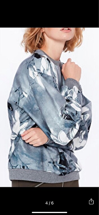 m Beden gri Renk Twist Sweatshirt