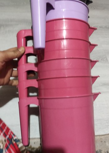 Koyu Pembe ve Siyah Plastik masraba Adet fiyatı - Görsel 2