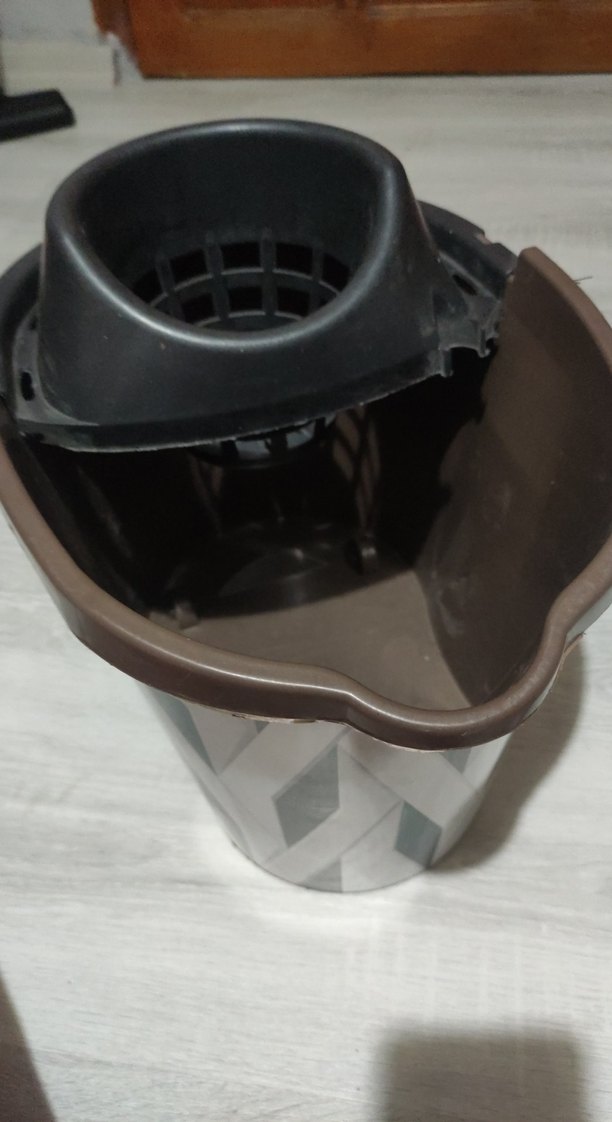 Kahverengi Saplı Gri Desenli vilada kovası - Görsel 3