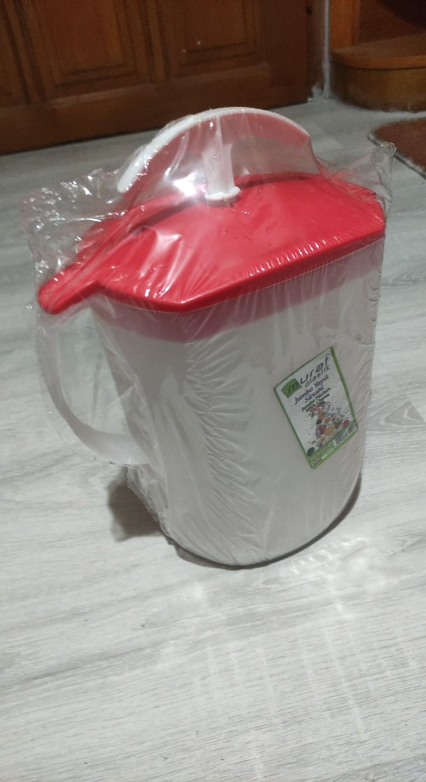 Kırmızı Kapaklı Plastik Sürahi ayran yayık surahisi - Görsel 5
