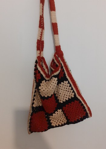 Örgü Bohem Kadın Çanta el emeği - Görsel 3