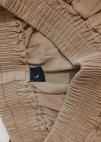 Bej Kadın Midi Kumaş Pantolon - Görsel 4