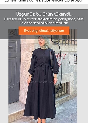 LAMELIF SIYAH ELBISE