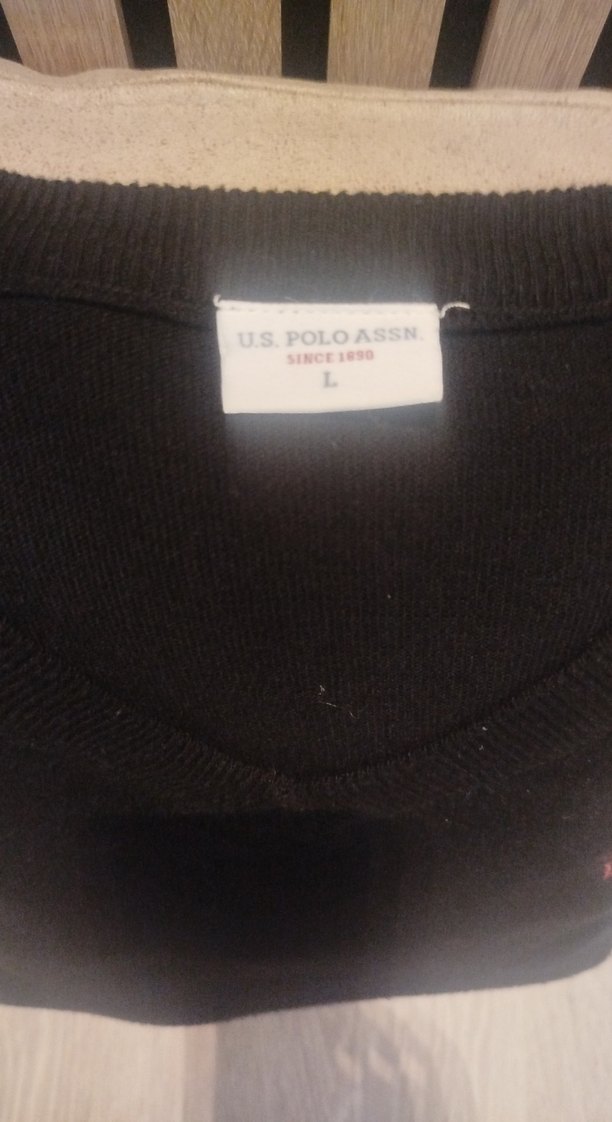 Siyah V Yaka Triko Erkek Kazak - Görsel 2