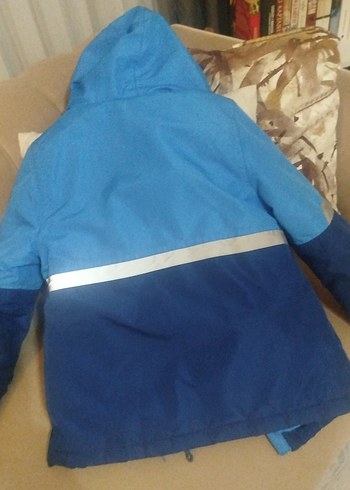 Erkek Çocuk Mavi Fermuarlı Streetwear Mont - Görsel 4