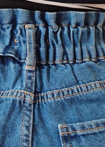 s Beden mavi Renk Düğmeli Rahat Kesim Kadın Kot Pantolon