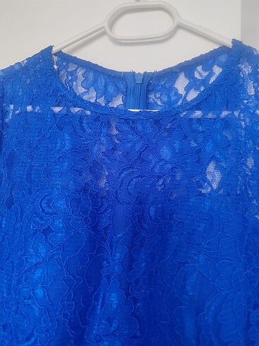 36 Beden mavi Renk Nişan elbisesi
