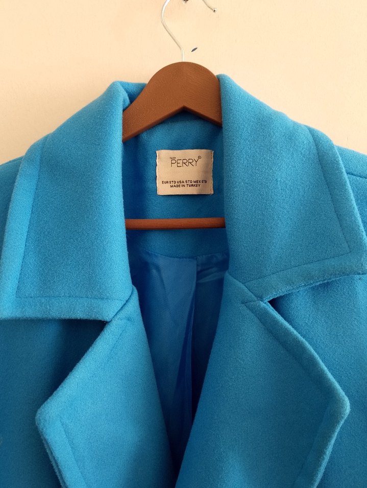 FAST PERRY Mavi uzun kaban - Görsel 2