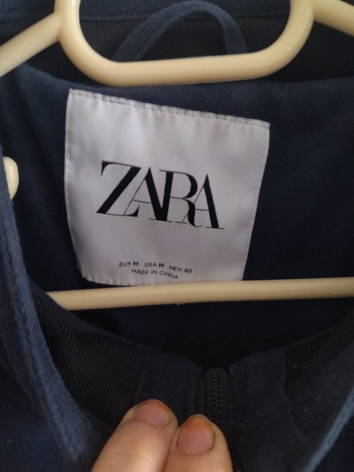 ZARA Erkek Lacivert Fermuarlı İnce Mont - Görsel 3