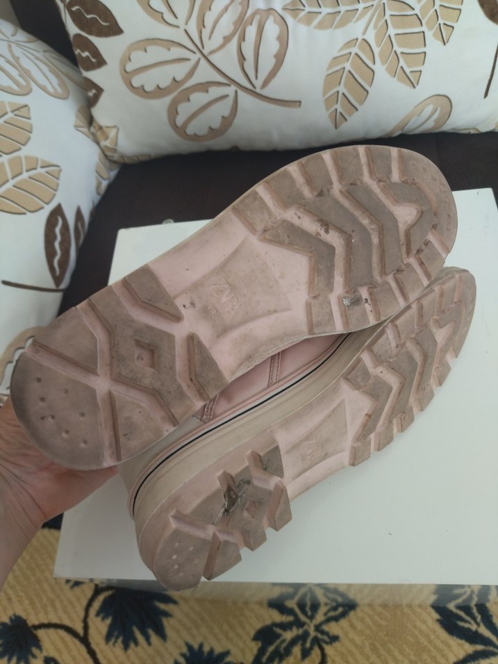 ZARA Pembe Bağcıklı Kadın Spor Ayakkabı - Görsel 3