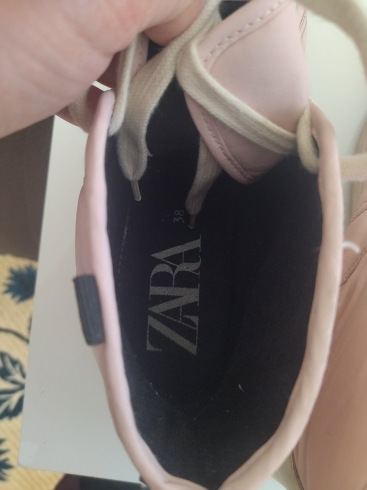 ZARA Pembe Bağcıklı Kadın Spor Ayakkabı - Görsel 5