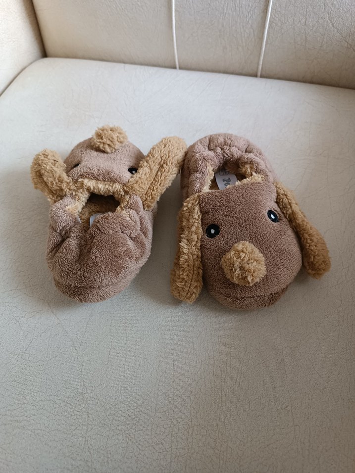 Kahverengi Erkek Çocuk Sıcak Ev Terliği - Görsel 2